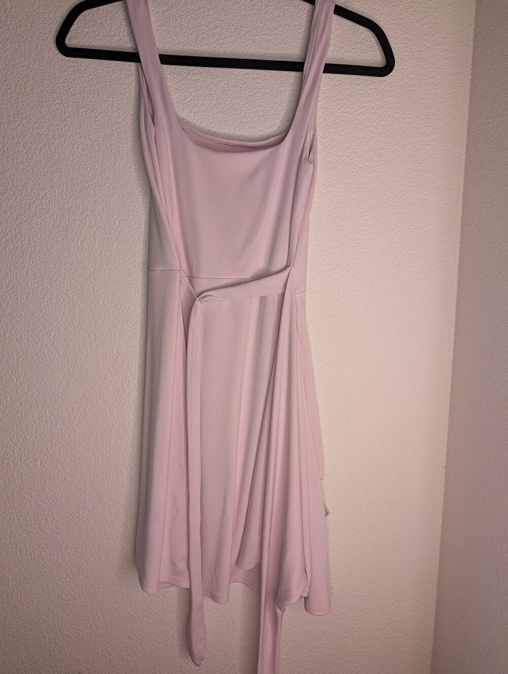 Aritzia Wilfred Saturn Mini Dress Pink Wrap Drapey Dress S Boho Summer Vacation
